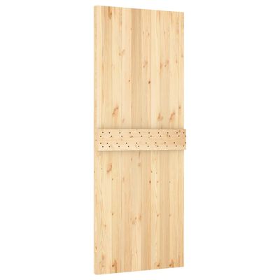 vidaXL Porta Scorrevole con Set Hardware 80x210 cm Legno Massello Pino