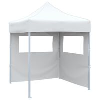 vidaXL Gazebo Pieghevole Professionale 2 Pareti 2x2m Acciaio Bianco