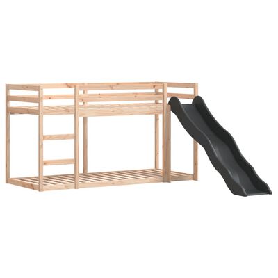 vidaXL Letto a Castello Scivolo e Scala 80x200 cm Legno Massello Pino