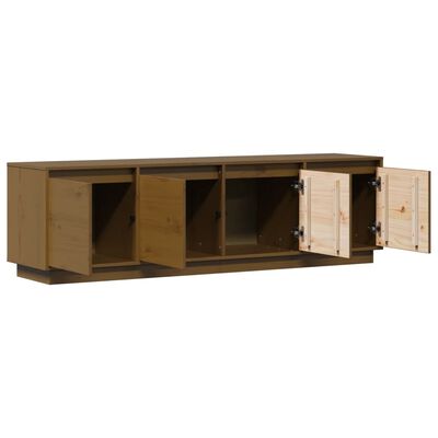 vidaXL Mobile Porta TV ambra 156x37x45 cm in Legno Massello di Pino