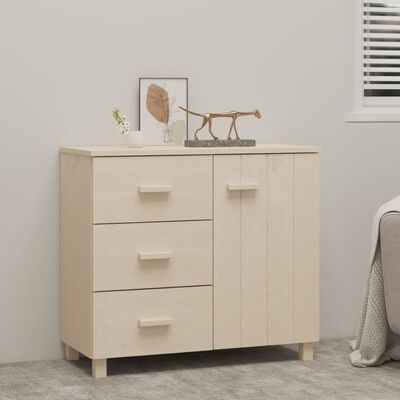 vidaXL Credenza HAMAR ambra 90x40x80 cm in Legno Massello di Pino