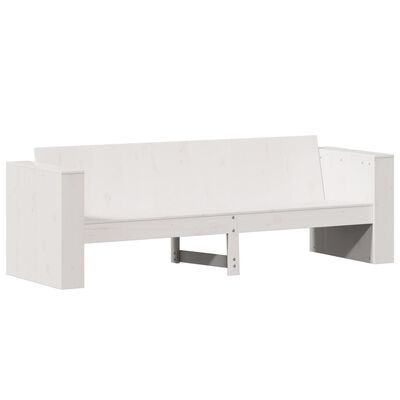 vidaXL Set Salotto da Giardino 2 pz Bianco in Legno Massello di Pino