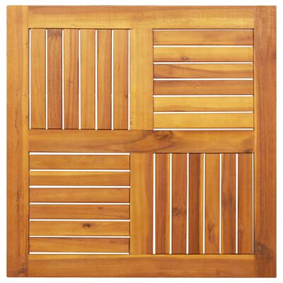 vidaXL Piano per Tavolo 70x70x2 cm Quadrato Legno Massello di Faggio