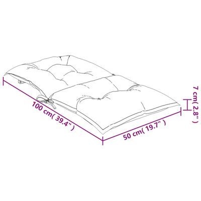 vidaXL Cuscini per Sedia da Giardino 4 pz Antracite 100x50x7cm Tessuto