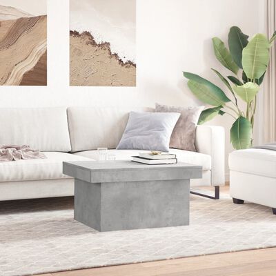 vidaXL Tavolino Salotto Grigio Cemento 80x55x40 cm Legno Multistrato