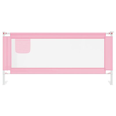 vidaXL Sponda Letto di Sicurezza per Bambini Rosa 200x25 cm Tessuto