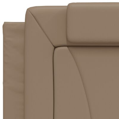 vidaXL Letto con Materasso Cappuccino 90x200 cm in Similpelle