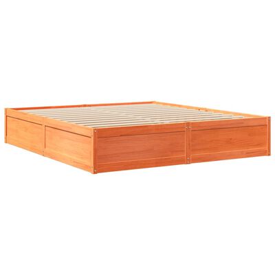 vidaXL Letto senza Materasso Marrone Cera 180x200 cm in Legno di Pino