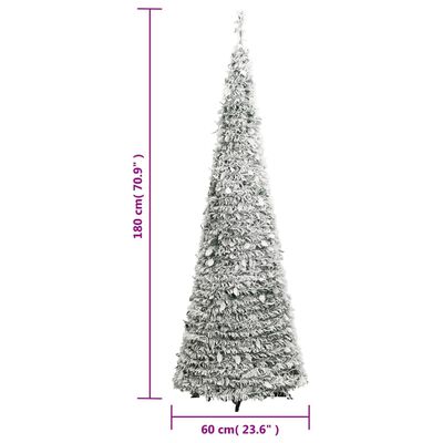 vidaXL Albero di Natale Artificiale Pop-up Neve Fioccata 150 LED 180cm