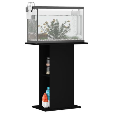 vidaXL Supporto per Acquario Nero 60,5x36x72,5 cm in Legno Multistrato