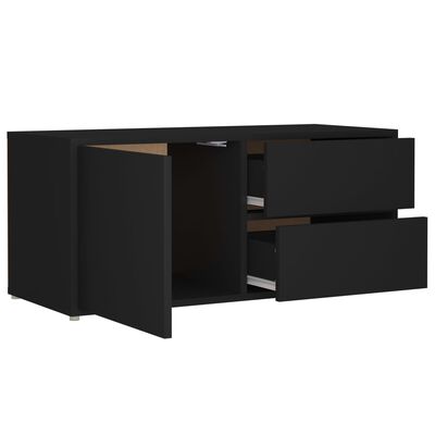 vidaXL Mobile Porta TV Nero 80x34x36 cm in Legno Multistrato