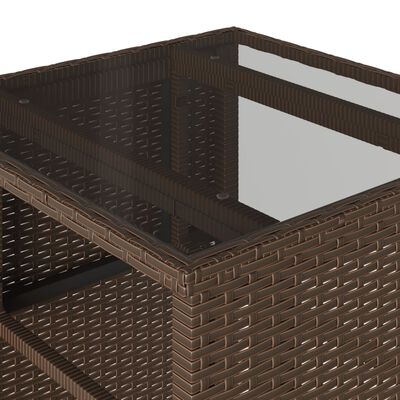 vidaXL Set Bistrò 3 pz con Cuscini Marrone in Polyrattan