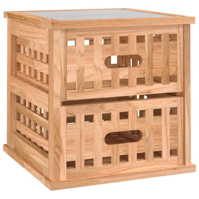 vidaXL Comodini 2 pz 34x34x34 cm in Legno Massello di Noce