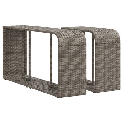 vidaXL Scaffali Portaoggetti 2 pz in Polyrattan Grigio