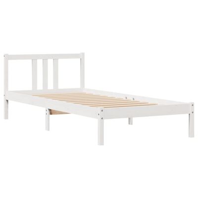 vidaXL Letto senza Materasso Bianco 90x200 cm Legno Massello di Pino