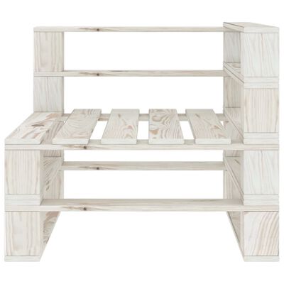 vidaXL Set Salotto da Giardino 6 pz Pallet in Legno Bianco