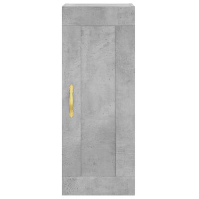 vidaXL Credenza Grigio Cemento 34,5x34x180 cm in Legno Multistrato