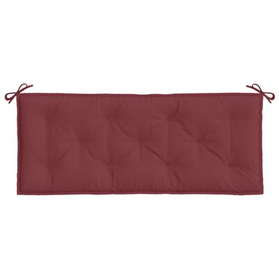 vidaXL Cuscino Panca Giardino Rosso Vino Mélange 120x50x7cm Tessuto