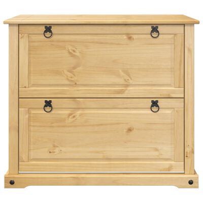 vidaXL Scarpiera Corona 99x32x85 cm in Legno Massello di Pino