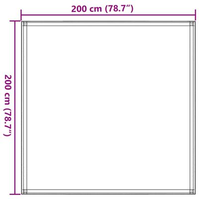 vidaXL Tappeto da Tenda Sabbia 200x200 cm HDPE