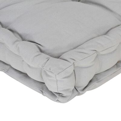 vidaXL Cuscino per Pallet e Pavimento in Cotone 120x80x10 cm Grigio