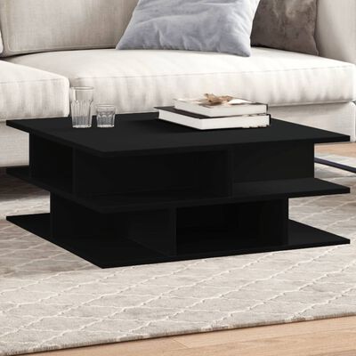 vidaXL Tavolino da Salotto Nero 70x70x29 cm in Legno Multistrato