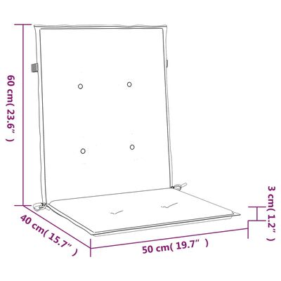 vidaXL Cuscini per Sedia 2 pz Neri 100x50x3 cm in Tessuto Oxford