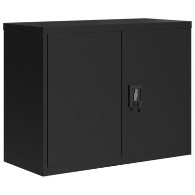 vidaXL Armadio Classificatore Nero 90x40x110 cm in Acciaio