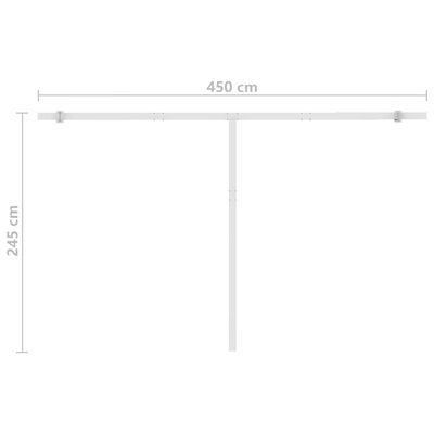 vidaXL Tenda da Sole Autoportante Manuale 400x350cm Arancione Marrone