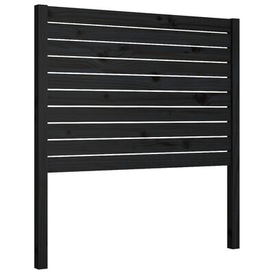 vidaXL Testiera per Letto Nera 81x4x100 cm in Legno Massello di Pino