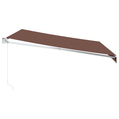 vidaXL Tenda Sole Retrattile Manuale 400x300 cm Marrone