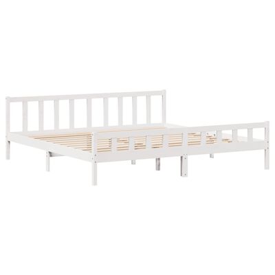 vidaXL Letto senza Materasso Bianco 180x200 cm Legno Massello di Pino