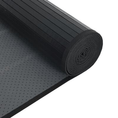 vidaXL Tappeto Rettangolare Nero 70x300 cm in Bambù