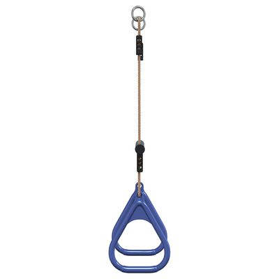 vidaXL Barra Trapezio con Anelli per Bambini Blu e Verde in Acciaio