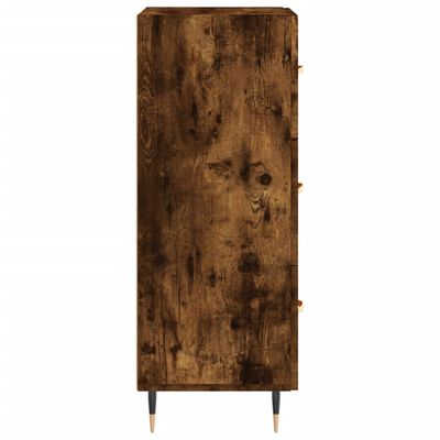 vidaXL Credenza Rovere Fumo 34,5x34x90 cm in Legno Multistrato