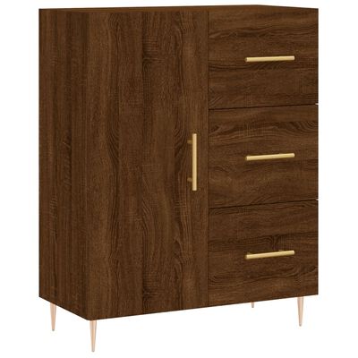 vidaXL Credenza Rovere Marrone 69,5x34x90 cm in Legno Multistrato