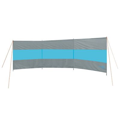 Bo-Camp Paravento Brendan 500x140 cm Grigio e Blu