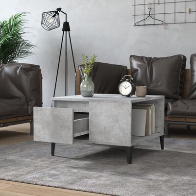 vidaXL Tavolino Salotto Grigio Cemento 55x55x36,5 cm Legno Multistrato