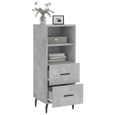 vidaXL Credenza Grigio Cemento 34,5x34x90 cm in Legno Multistrato