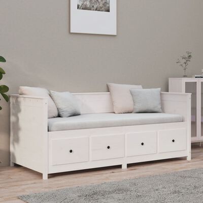 vidaXL Dormeuse senza Materasso Bianca 90x190 cm Legno Massello Pino