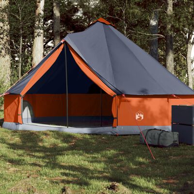 vidaXL Tenda Familiare Tipi 6 Persone Grigia e Arancione Impermeabile