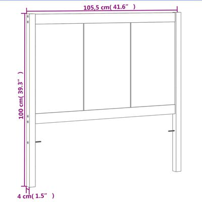 vidaXL Testiera Marrone Cera 100 cm in Legno Massello di Pino