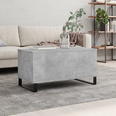 vidaXL Tavolino Salotto Grigio Cemento 90x44,5x45 cm Legno Multistrato