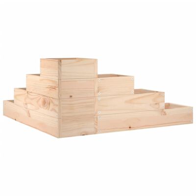 vidaXL Fioriera da Giardino 4 Ripiani 80,5x79x36cm Legno Massello Pino