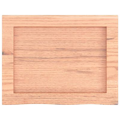 vidaXL Piano Bagno Marrone 40x30x(2-6) cm Legno Massello Trattato