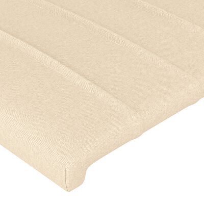 vidaXL Giroletto a Molle con Materasso Crema 160x200 cm in Tessuto