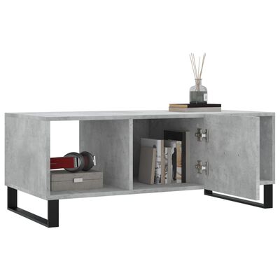 vidaXL Tavolino Salotto Grigio Cemento 102x50x40 cm Legno Multistrato