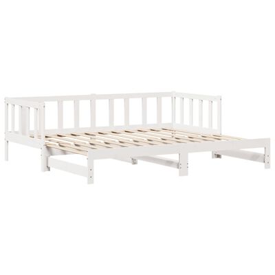 vidaXL Dormeuse Letto Estraibile e Cassetti Bianca 80x200cm Legno Pino