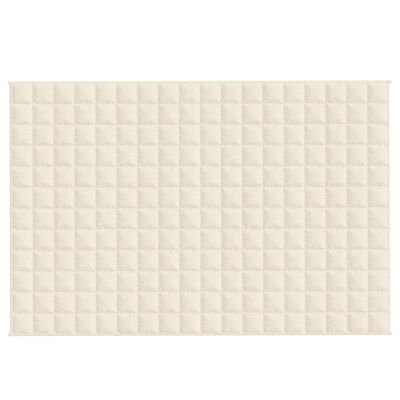 vidaXL Coperta Ponderata Crema Chiaro 122x183 cm 5 kg Tessuto