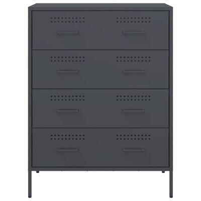 vidaXL Credenza Antracite 68x39x89 cm in Acciaio